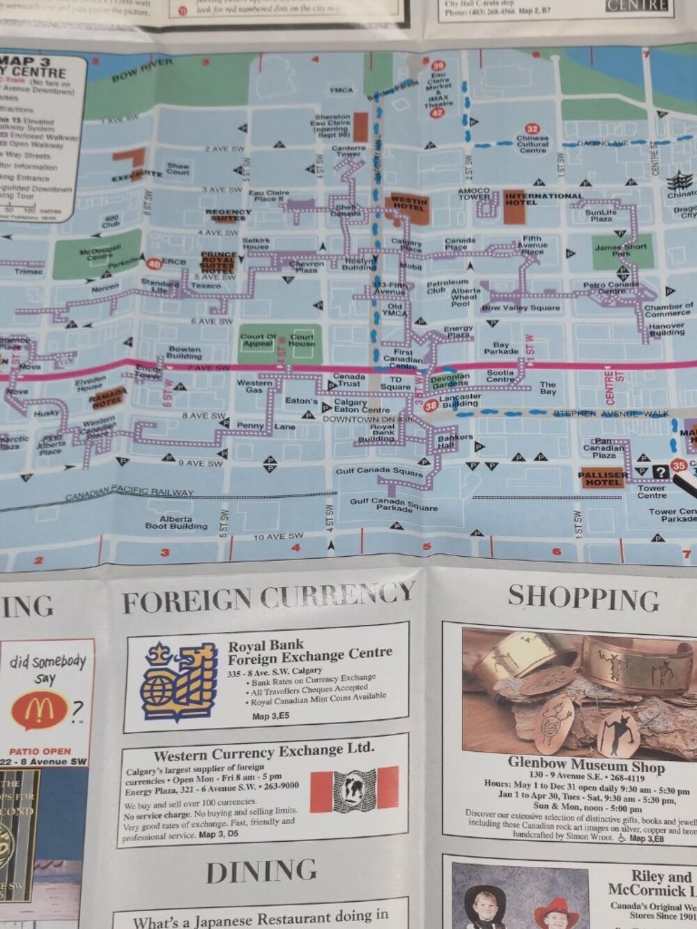 Calgary Alberta Vintage Map Bundle University of Calgary UofC 1990s YYC Lot of 4 - Picture 14 of 16